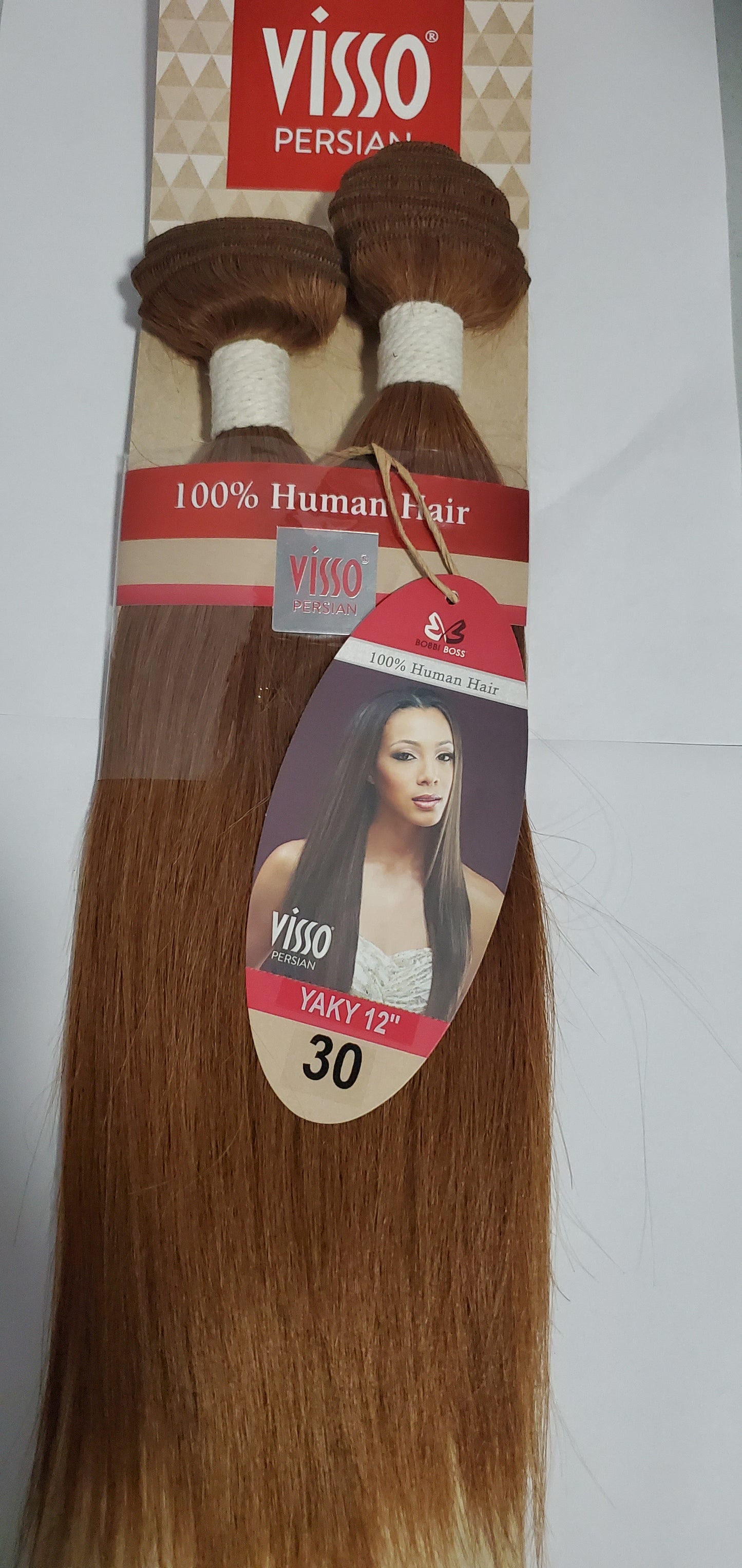 100% human hair weave; Visso persian yaky; straight; sew-in; weft; first class image 4