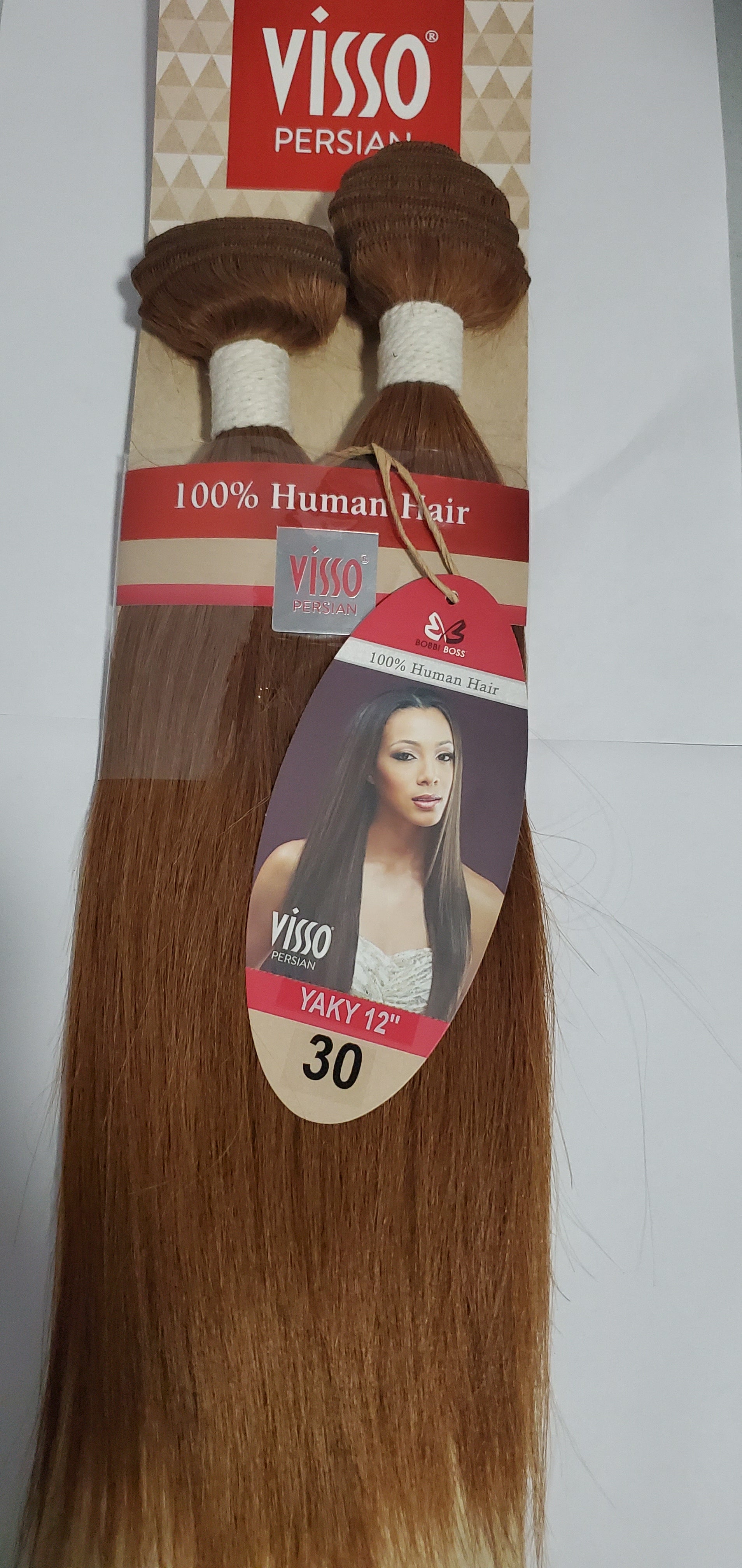 100% human hair weave; Visso persian yaky; straight; sew-in; weft; first class image 4