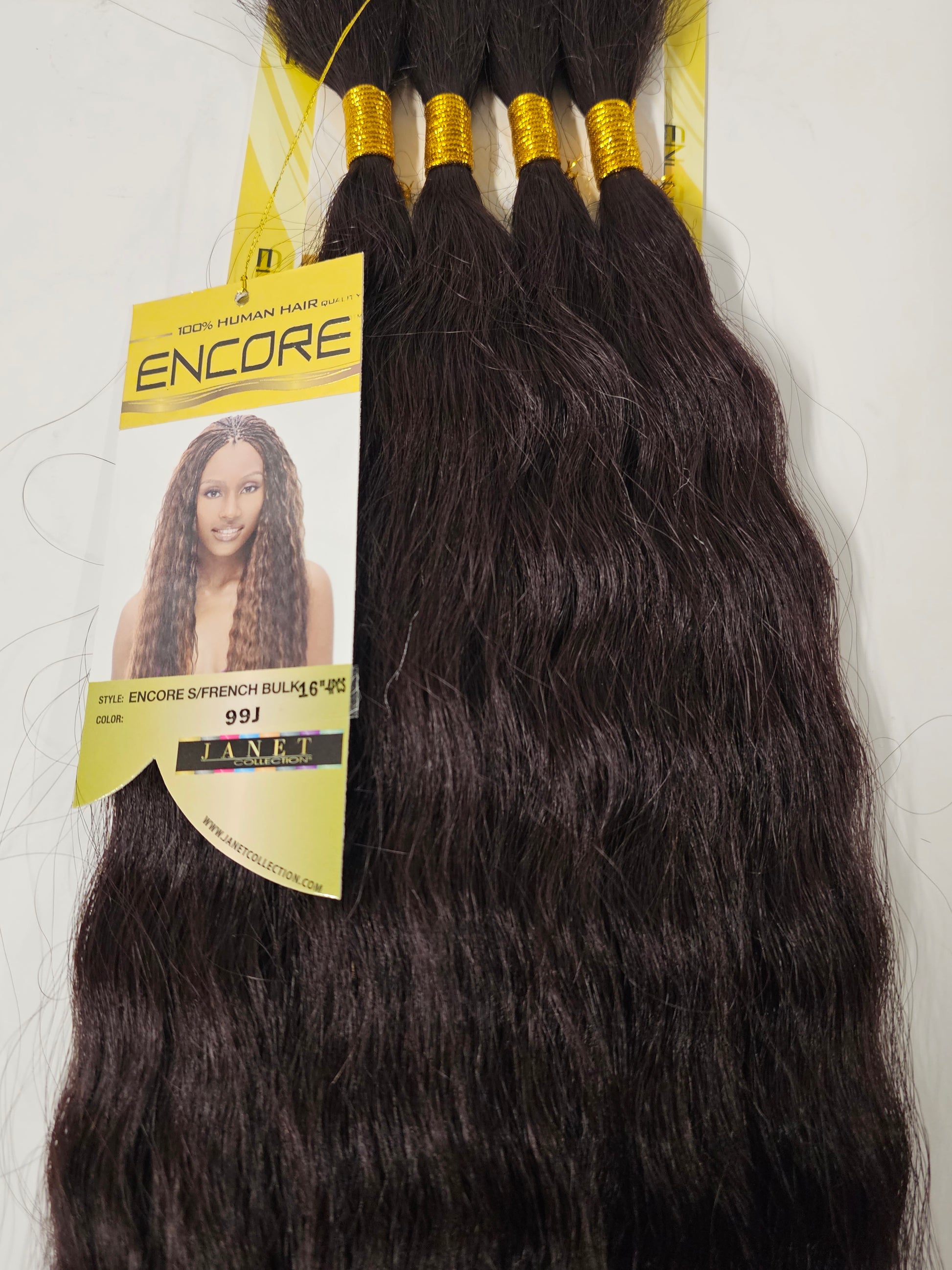 Human hair premium blend wet and wavy; Super French bulk; braiding hair; women image 3