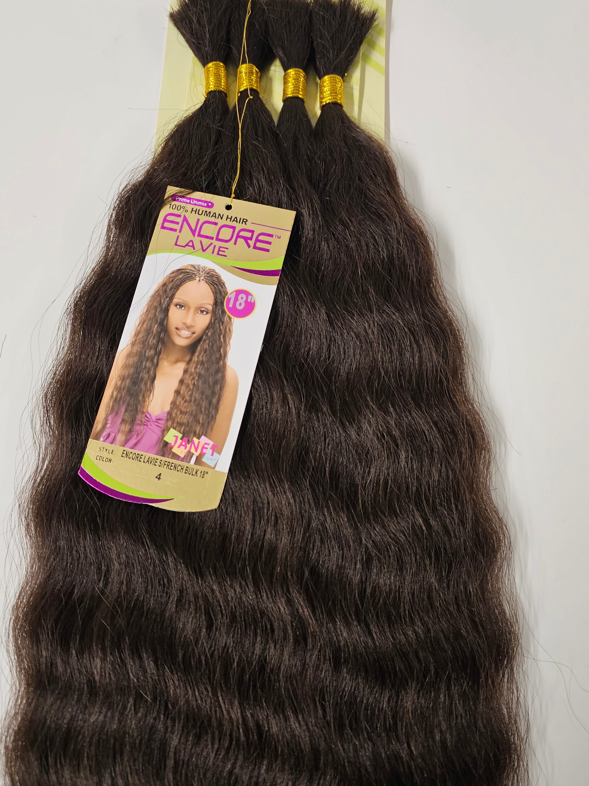 Human hair premium blend wet and wavy; Super French bulk; braiding hair; women image 1