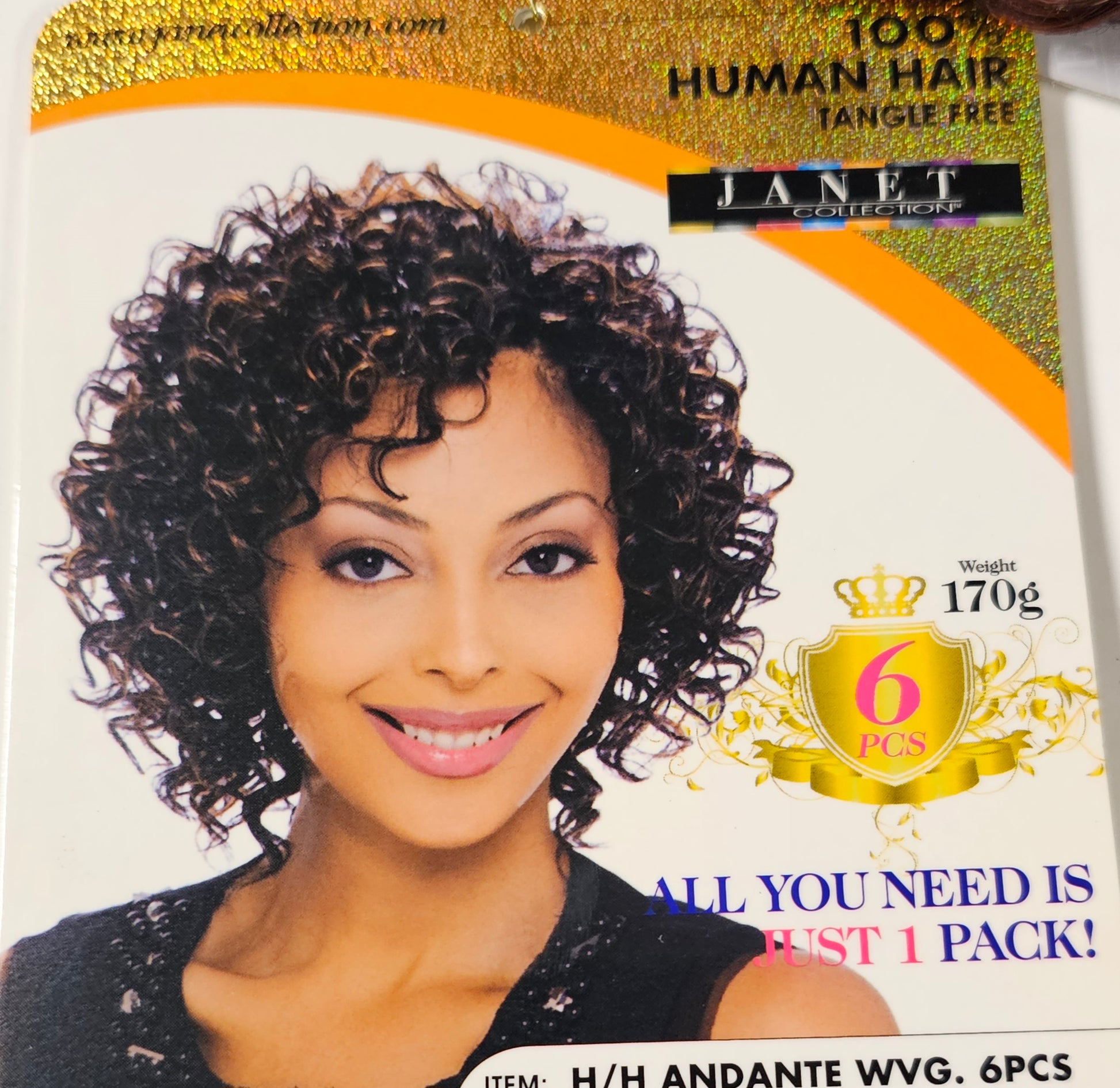 100% human hair tangle-free weave; Adante; deep curls; sew-in; 6pcs. image 0
