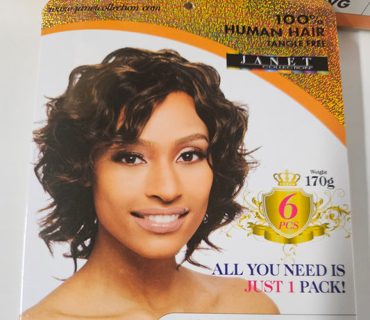 100% human hair tangle-free weave; body romance; sew-in; curly; 6pcs; for women image 0