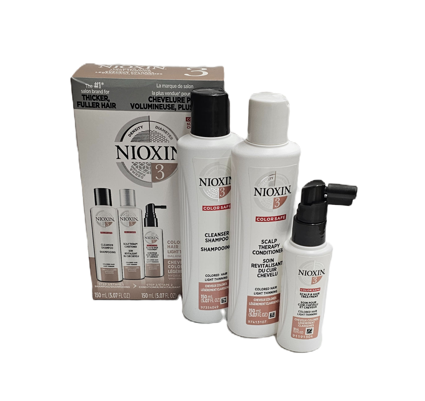 Nioxin 3 kit; colored hair; light thinning; for unisex; production date: 03/21 image 1