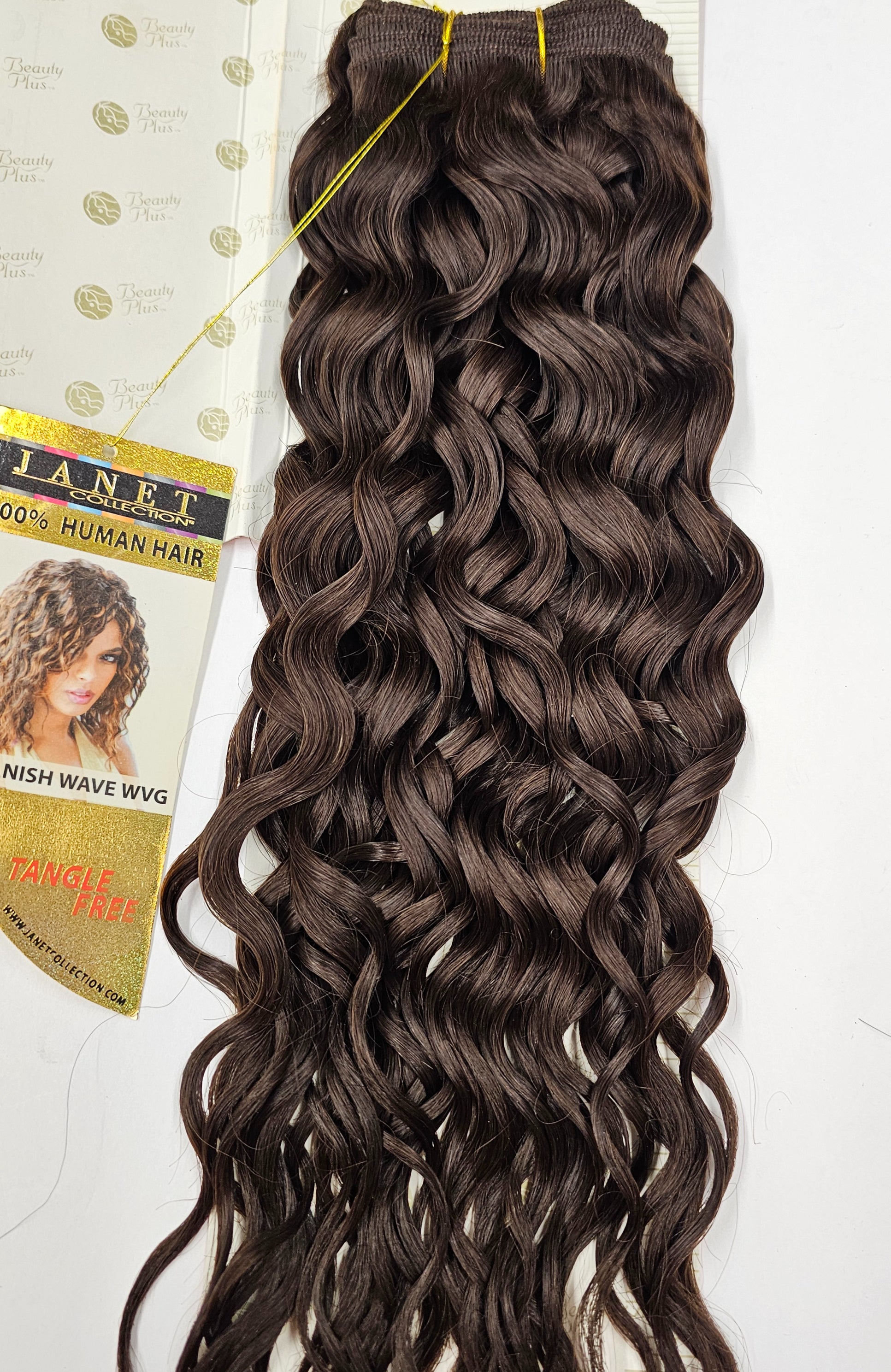 100% human hair weave tangle-free; Spanish wave;weft; sew-in; for women; Janet image 3