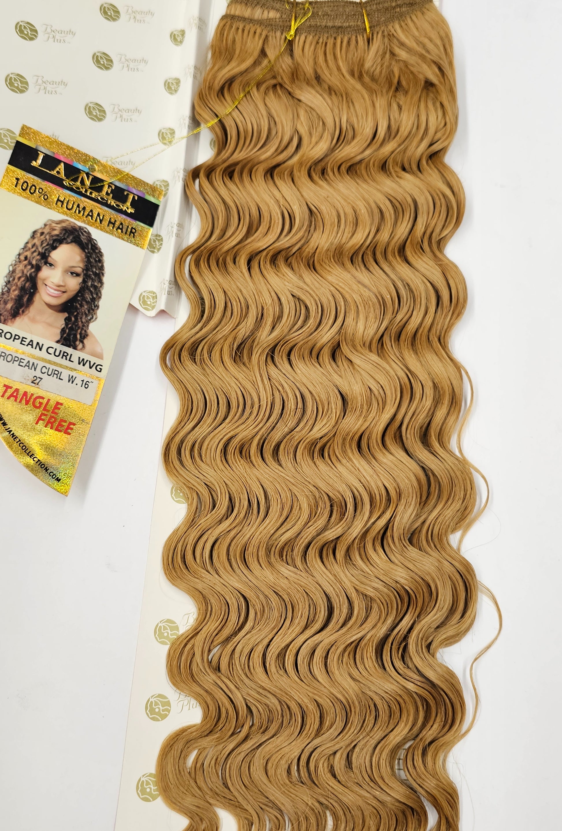 100% human hair tangle-free weave; European curl; sew-in; weft; curly; for women image 3