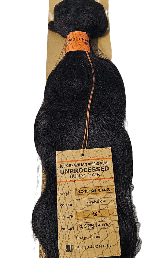 100% Brazilian virgin Remi human hair weave; weft; sew-in; natural wavy; women image 0