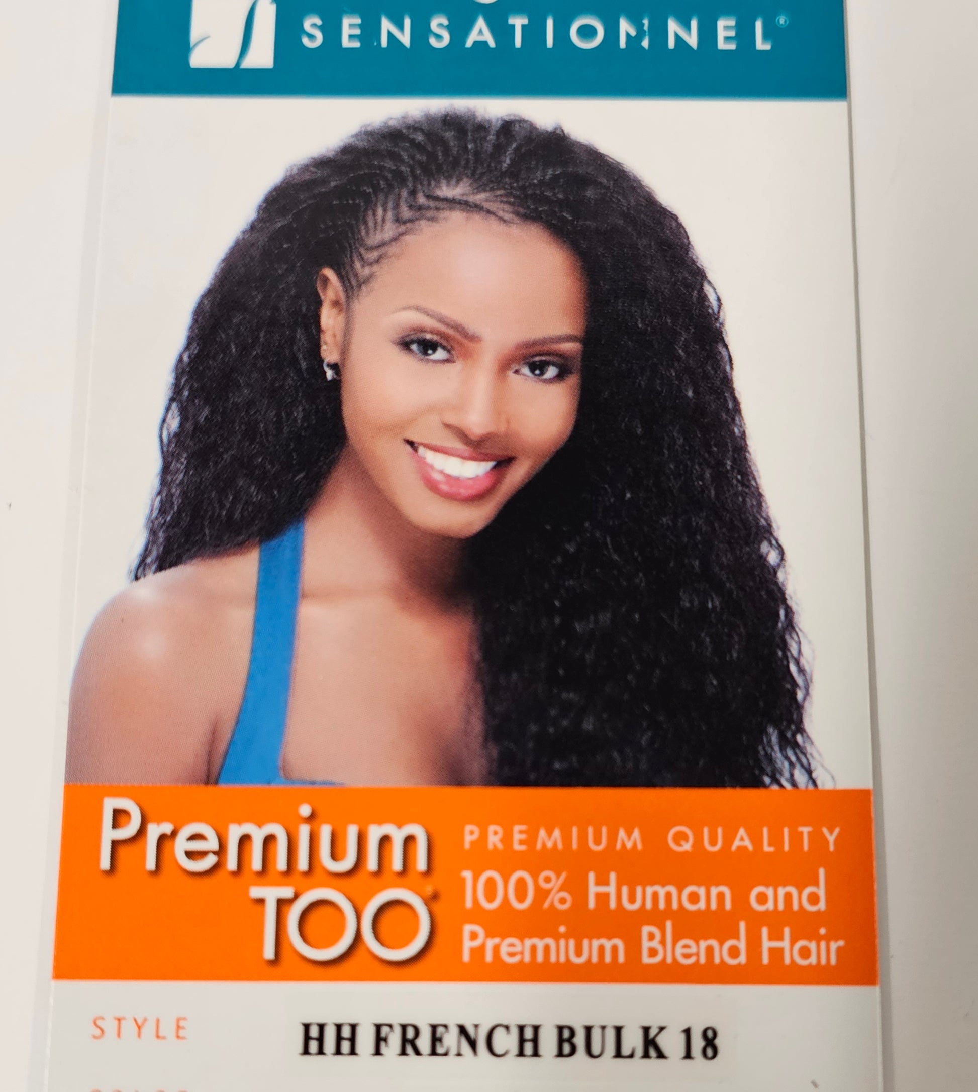 100% human hair and premium blend hair French super bulk; wavy; for braiding image 0