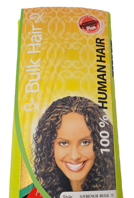 100% human hair French refined super bulk tangle-free; wet and wavy; braiding image 0