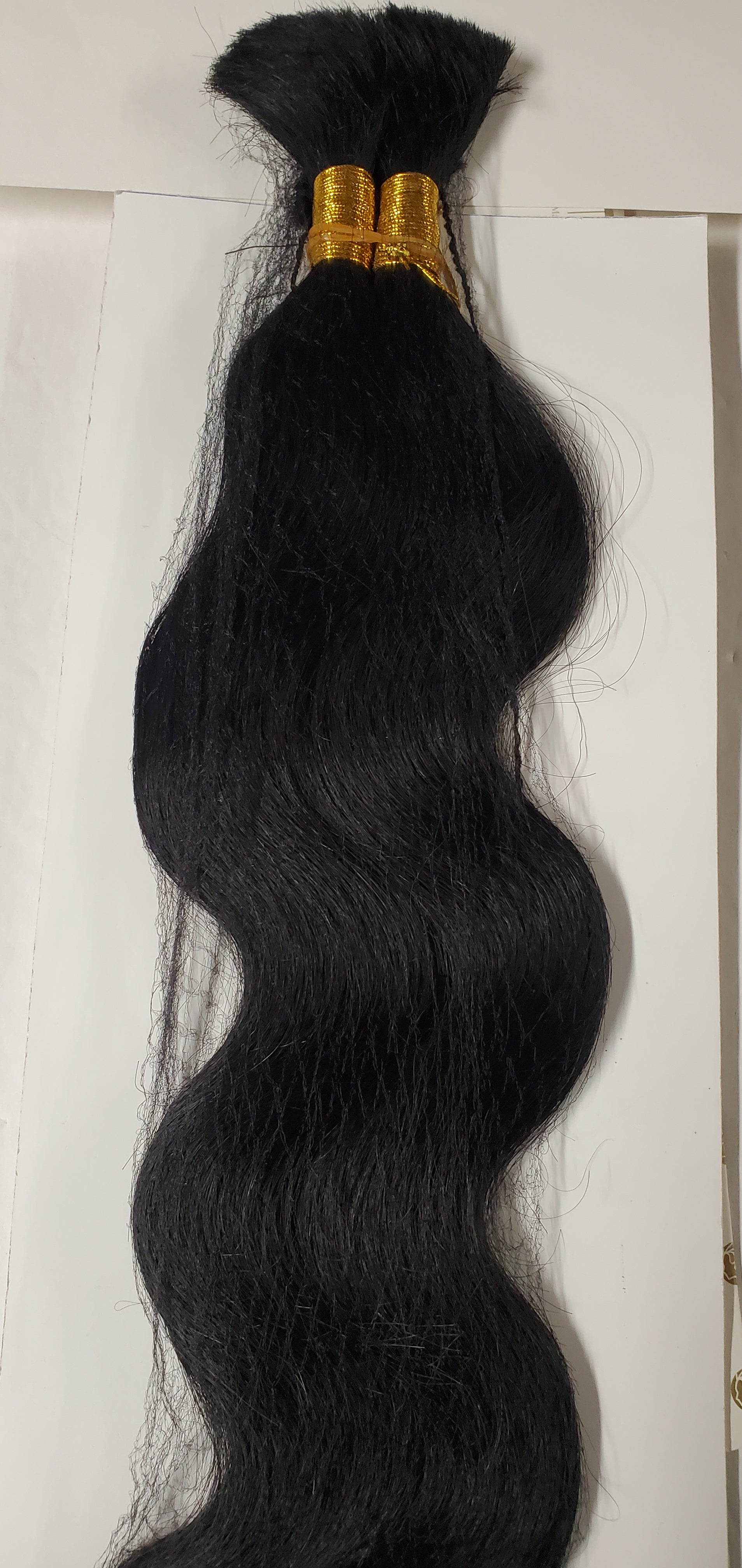 100% human hair tangle-free new yaky body bulk; curly; for braiding; for women image 2