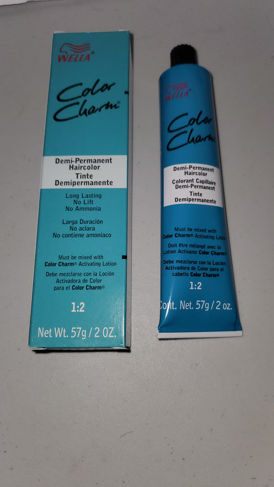Set of 2 Wella color charm demi permanent hair color; no ammonia;2x2 oz; Unisex image 0
