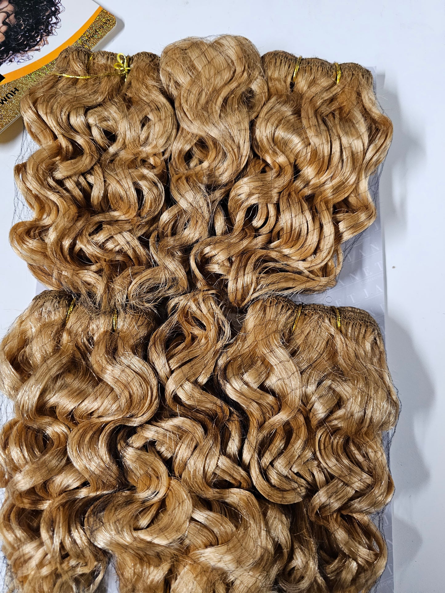 100% human hair tangle-free weave; Adante; deep curls; sew-in; 6pcs. image 1