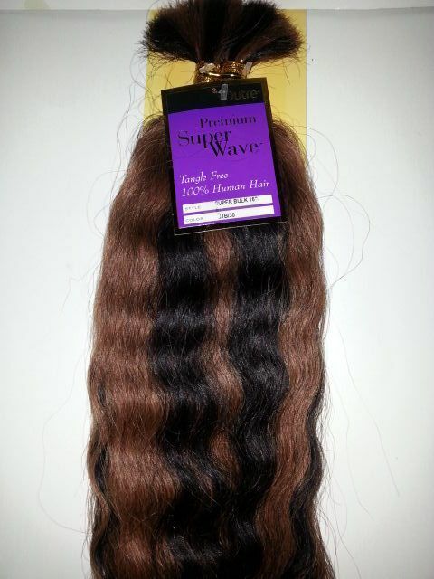 100% HUMAN HAIR SUPER BULK 16";OUTRE PREMIUM SUPER WAVE;BRAIDING;WAVY;WOMEN image 0
