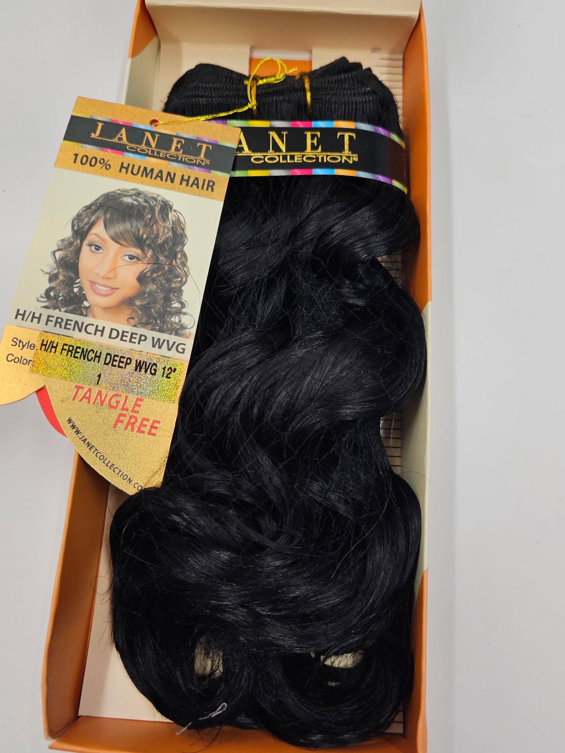100% human hair weave tangle-free; french deep; curly; weft; sew-in; for women image 6